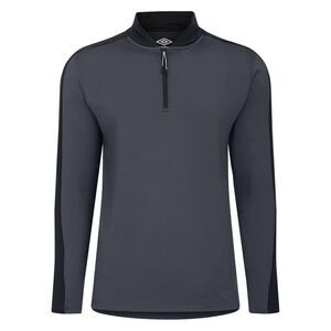 Umbro Mens Colour Block Ribbed Regular Sweatshirt / Black